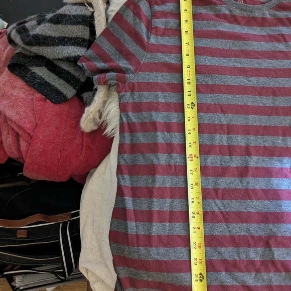 Goodfellow & Co Gray and Red Striped Tee - Picture 6 of 7